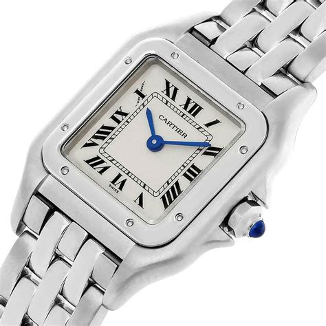 cartier panthere stainless steel watch|cartier small panthere watch.